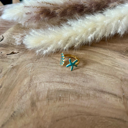 BAGUE - SHELL & STAR