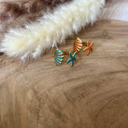 BAGUE - SHELL & STAR